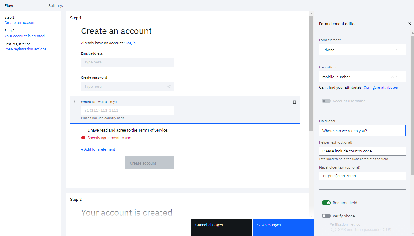 Form builder within Verify SaaS